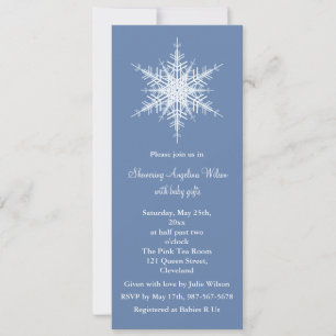 Snowy Blue Baby Shower Invitation