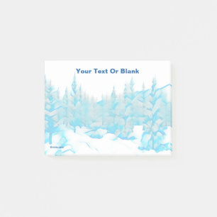 Snowy Blue Trees Post-it Notes