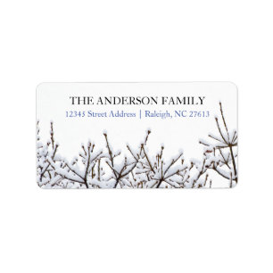 Snowy Branches - Address Labels