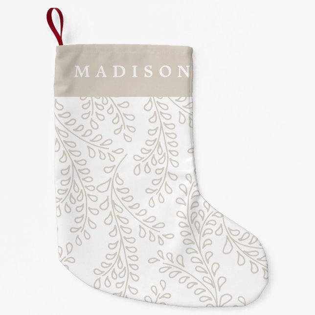 Snowy Branches Collection Small Christmas Stocking (Front)