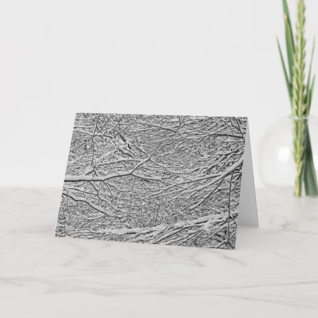 Snowy Branches Greeting Card (Front)