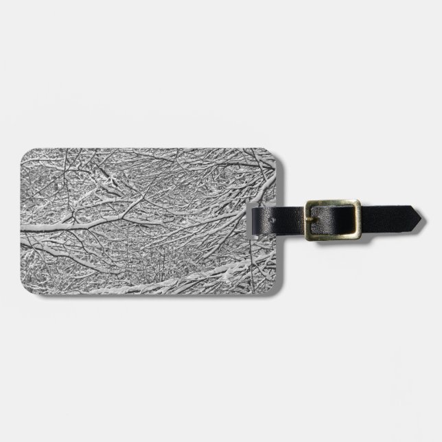 Snowy Branches Luggage Tag (Front Horizontal)
