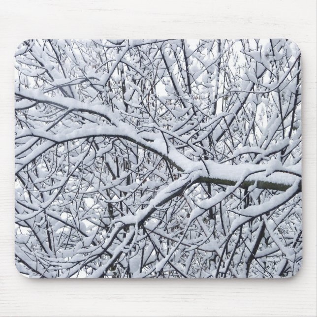 Snowy Branches Mouse Pad (Front)