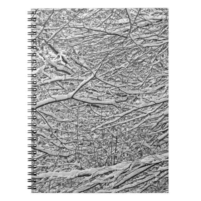 Snowy Branches Spiral Notebook (Front)