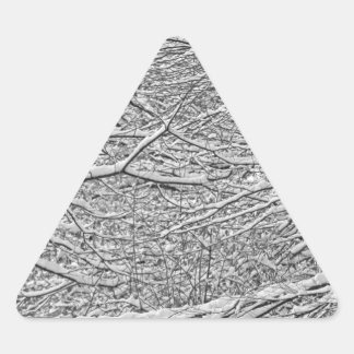 Snowy Branches Triangle Sticker