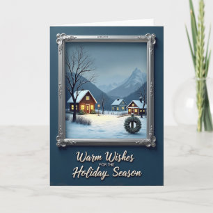 Snowy Cabin Christmas Card