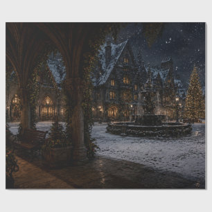 Snowy Castle Courtyard Gift Wrap