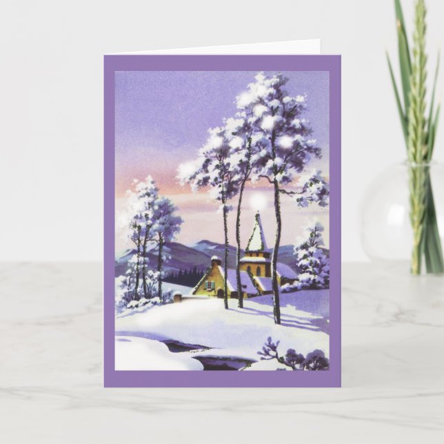 Snowy Christmas Holiday Card (Front)