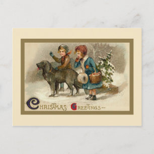 Snowy Christmas Holiday Postcard