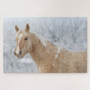 Snowy Christmas Palomino Jigsaw Puzzle