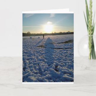 SNOWY CHRISTMAS SCENE HOLIDAY CARD