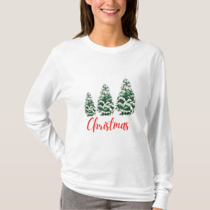 Snowy Christmas Trees t shirt