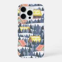 Snowy Christmas Village Pattern