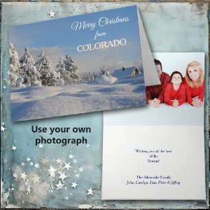 Snowy Colorado Landscape Photo Template Christmas