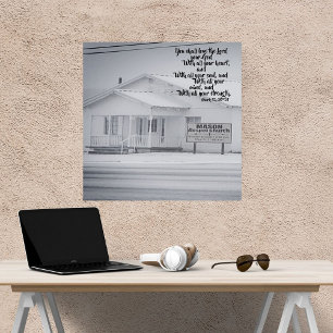Snowy Country Church Scripture Poster