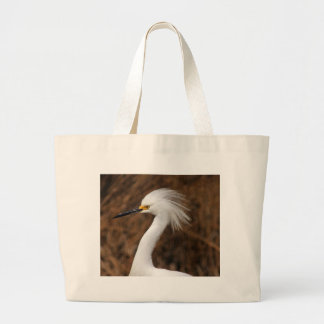 Snowy Egret Large Tote Bag