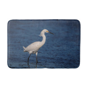 Snowy Egret on North Beach Bath Mat