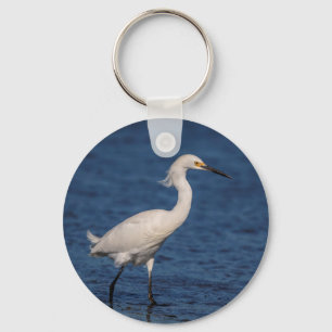 Snowy Egret on North Beach Key Ring