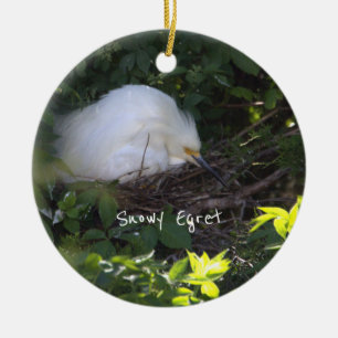 Snowy Egret Ornament