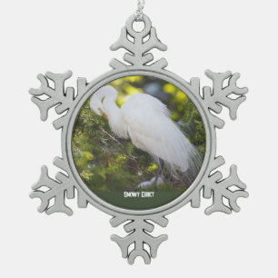 Snowy Egret Ornament