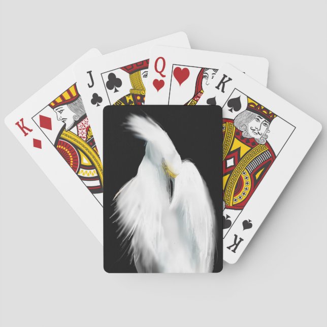 Snowy Egret Playing Cards (Back)