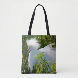 Snowy Egret Tote Bag