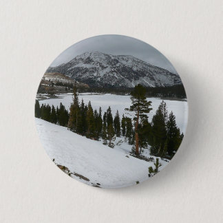 Snowy Ellery Lake California Winter Landscape 6 Cm Round Badge