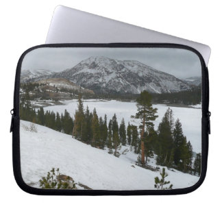 Snowy Ellery Lake California Winter Landscape Laptop Sleeve