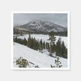 Snowy Ellery Lake California Winter Landscape Napkin