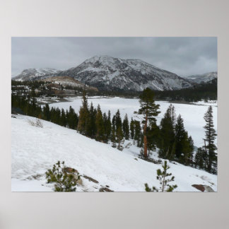 Snowy Ellery Lake California Winter Landscape Poster