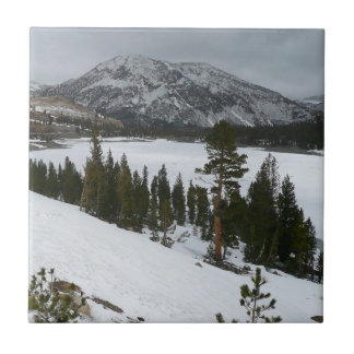 Snowy Ellery Lake California Winter Landscape Tile