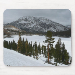 Snowy Ellery Lake California Winter Photography Mouse Pad