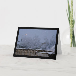 Snowy Evening- Song of Sol. 8:7 Greeting Card