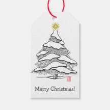 Snowy Evergreen Gift Tags