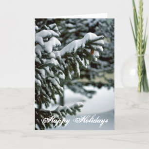 Snowy Evergreen Tree Card