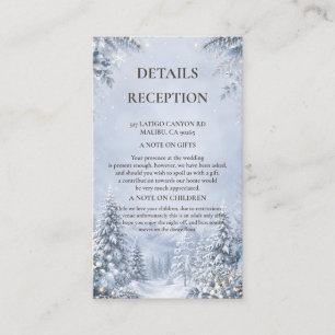 Snowy Evergreen Valley Enclosure Card