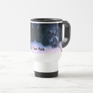 Snowy Faced Border Collie Cute Personalized Travel Mug