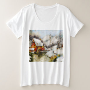 Snowy fashion plus size T-Shirt