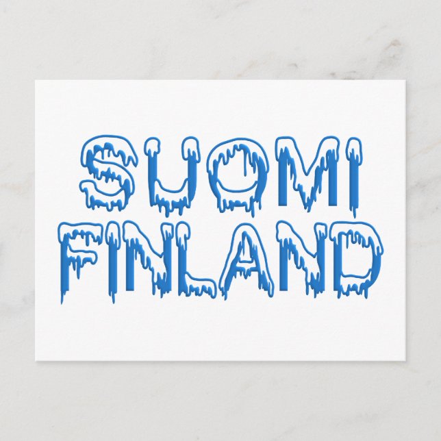 Snowy Finland postcard, customise Postcard (Front)