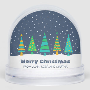 Snowy Fir Trees Snow Globe
