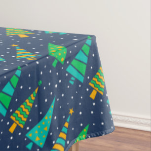 Snowy Fir Trees Tablecloth