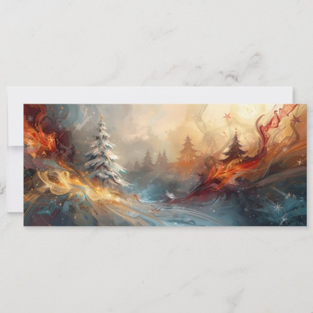 Snowy firs splashes of paint  (Front)