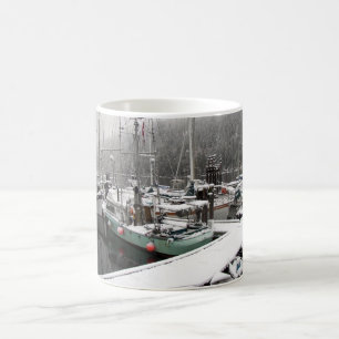 Snowy Fishing Boats - Captain's Mug