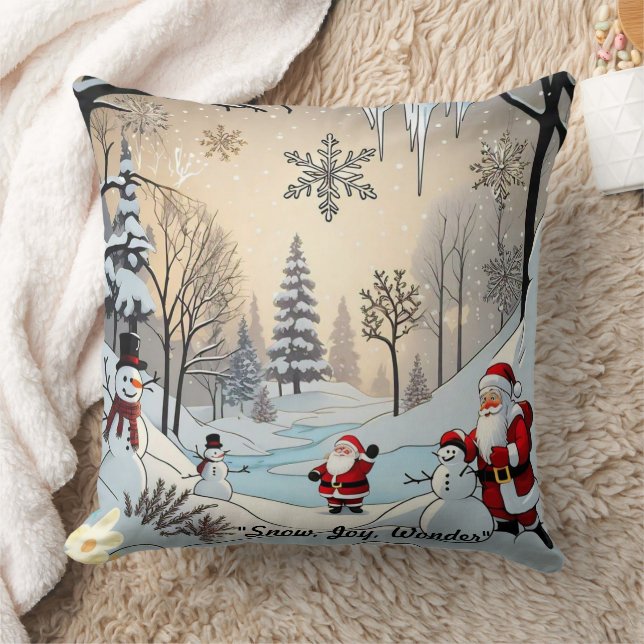 "Snowy Forest Adventure" Cushion (Blanket)