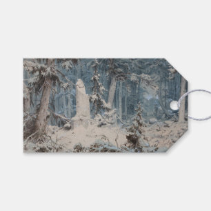 Snowy Forest in Winter (by Andreas Achenbach) Gift Tags