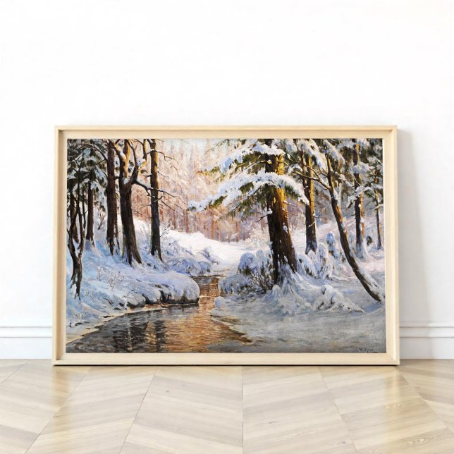 Snowy Forest Landscape, Walter Moras  Poster (Creator Uploaded)