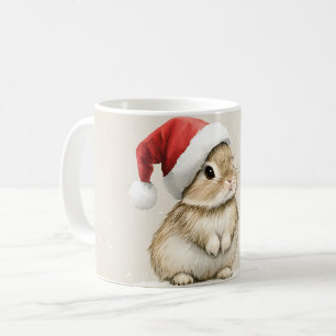 Snowy Forest Winter Woodland Christmas Bunny Bird Coffee Mug