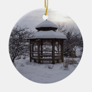 Snowy Gazebos Ceramic Tree Decoration