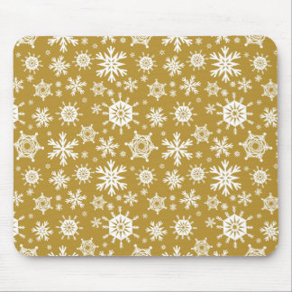 Snowy Gold Mouse Pad