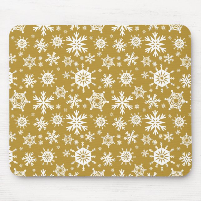 Snowy Gold Mouse Pad (Front)